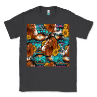 Smoke sunflower horses seamless pattern Classic Tee - HRA Design Shop