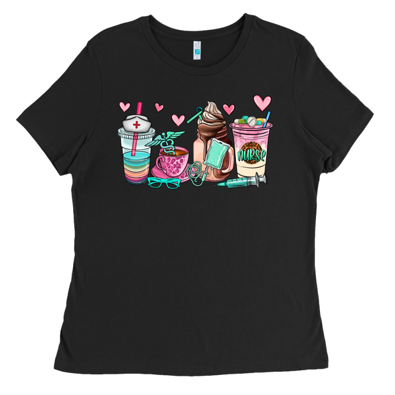 Nurse  Coffee Cup Ladies Tee by AdoDesignShop | Teevron