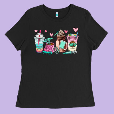 Nurse  Coffee Cup Ladies Tee Designed By Adodesignshop