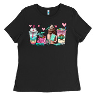 Black nurse  coffee cup Ladies Tee - AdoDesignShop