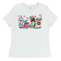 White nurse  coffee cup Ladies Tee - AdoDesignShop