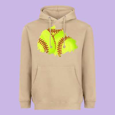 Softball Patch Heavyweight Hoodie Designed By Adodesignshop