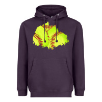 Plum softball patch Heavyweight Hoodie - AdoDesignShop