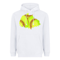 White softball patch Heavyweight Hoodie - AdoDesignShop
