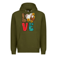 Army Green western love baseball Premium Hoodie - NancyCooperArtShop