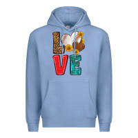 Colony Blue western love baseball Premium Hoodie - NancyCooperArtShop