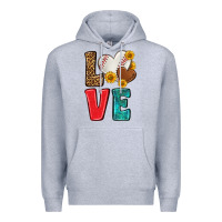 Heather Grey western love baseball Premium Hoodie - NancyCooperArtShop