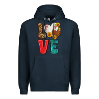 Navy western love baseball Premium Hoodie - NancyCooperArtShop