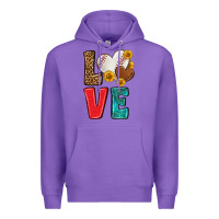 Purple western love baseball Premium Hoodie - NancyCooperArtShop