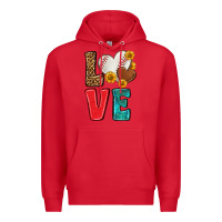 Red western love baseball Premium Hoodie - NancyCooperArtShop