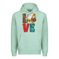 Seafoam western love baseball Premium Hoodie - NancyCooperArtShop