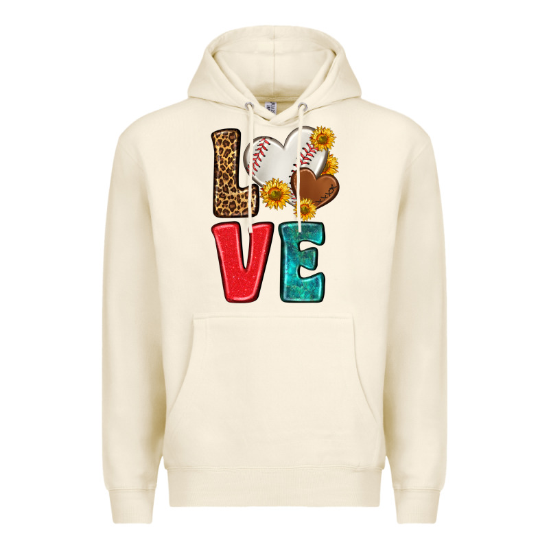 Western Love Baseball Premium Hoodie by NancyCooperArtShop | Teevron