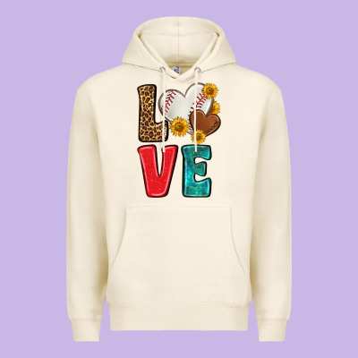 Western Love Baseball Premium Hoodie Designed By Nancycooperartshop