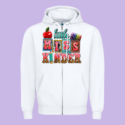 Little Miss Kinder Zipper Hoodie Designed By Adodesignshop