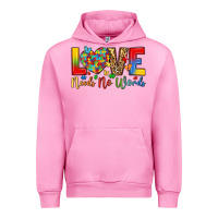 Fuchsia Pink love needs no words Urban Hoodie - LillyAllenDesigns
