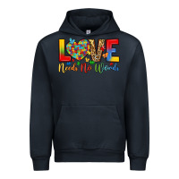 Navy love needs no words Urban Hoodie - LillyAllenDesigns