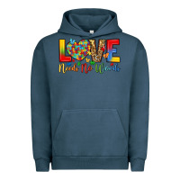 Pigment Midnight Navy love needs no words Urban Hoodie - LillyAllenDesigns