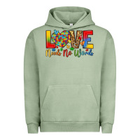 Pigment Oil Green love needs no words Urban Hoodie - LillyAllenDesigns