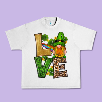 St Patricks Day Gnomes Shamrock Love Urban Heavy Tee Designed By Ranaportraitstore
