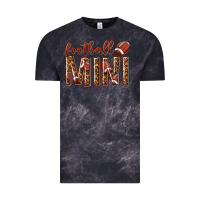 Cloud Black football mini with leopard Vintage Tee - texasbilliewilder