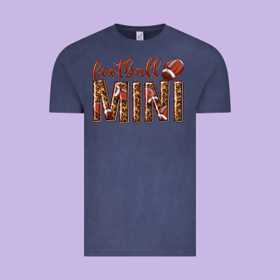 Vintage Tee football mini with leopard