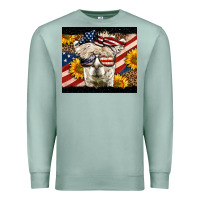 Western 4th Of July Llama Background Premium Sweatshirt | Teevron