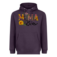 Plum pink mama bear with cute bear Heavyweight Hoodie - Artiststas