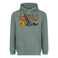 Pink Mama Bear With Cute Bear Heavyweight Hoodie | Teevron