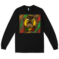 Black juneteenth afro bun mama tumbler Long Sleeve Tee - HRA Design Shop