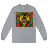 Heather Grey juneteenth afro bun mama tumbler Long Sleeve Tee - HRA Design Shop