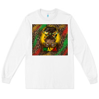 White juneteenth afro bun mama tumbler Long Sleeve Tee - HRA Design Shop