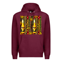 Burgundy beer bottle for christmas Premium Hoodie - AdoDesignShop