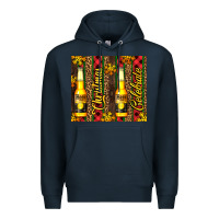 Navy beer bottle for christmas Premium Hoodie - AdoDesignShop
