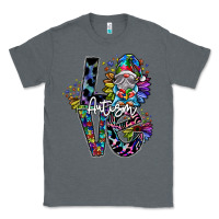 Charcoal Heather love autism Classic Tee - SublimationCraftShop