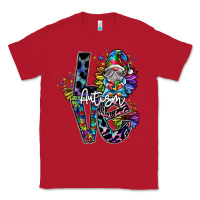 Red love autism Classic Tee - SublimationCraftShop