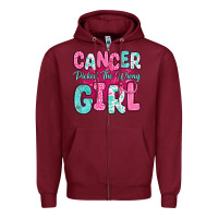 Burgundy cancer picked the wrong girl Zipper Hoodie - JahusDesignShop