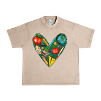 French Oak teacher  heart Urban Heavy Tee - texasbilliewilder