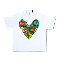 White teacher  heart Urban Heavy Tee - texasbilliewilder