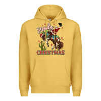 Antique Gold howdy christmas cowboy santa Premium Hoodie - MaliasSmallBusiness