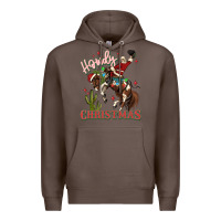 Coffee howdy christmas cowboy santa Premium Hoodie - MaliasSmallBusiness