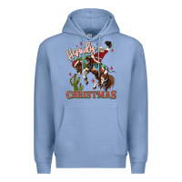 Colony Blue howdy christmas cowboy santa Premium Hoodie - MaliasSmallBusiness