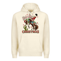 Sandshell howdy christmas cowboy santa Premium Hoodie - MaliasSmallBusiness