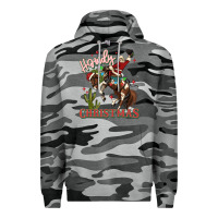 Slate Camo howdy christmas cowboy santa Premium Hoodie - MaliasSmallBusiness