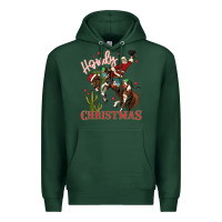 Sports Green howdy christmas cowboy santa Premium Hoodie - MaliasSmallBusiness