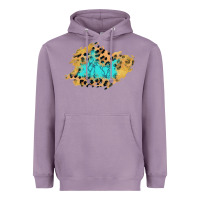 Lavender glitter leopard turquoise patch Heavyweight Hoodie - AdoDesignShop