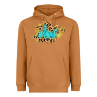 Meerkat glitter leopard turquoise patch Heavyweight Hoodie - AdoDesignShop