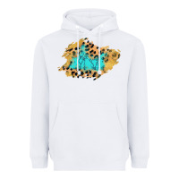 White glitter leopard turquoise patch Heavyweight Hoodie - AdoDesignShop