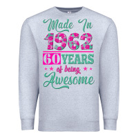 Heather Grey made in 1962, 60 years of being awesome Premium Sweatshirt - Jasminsmagicworld