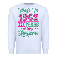 White made in 1962, 60 years of being awesome Premium Sweatshirt - Jasminsmagicworld