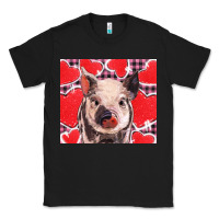Black valentine's day glitter hearts pig Classic Tee - BarkalooDesign